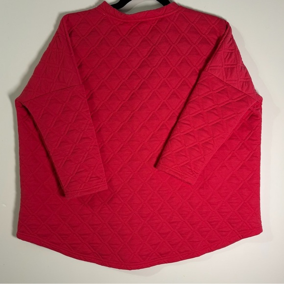 TNUCK Sport Tuckernuck Azalea Ally Swing Quilted Crewneck Pullover Size: M/L - Picture 3 of 5